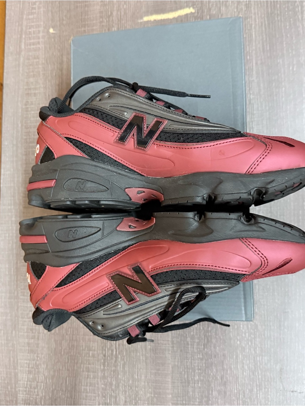 New Balance 1000 Burgundy and Black Athletic Sneakers - Picture 5 of 8